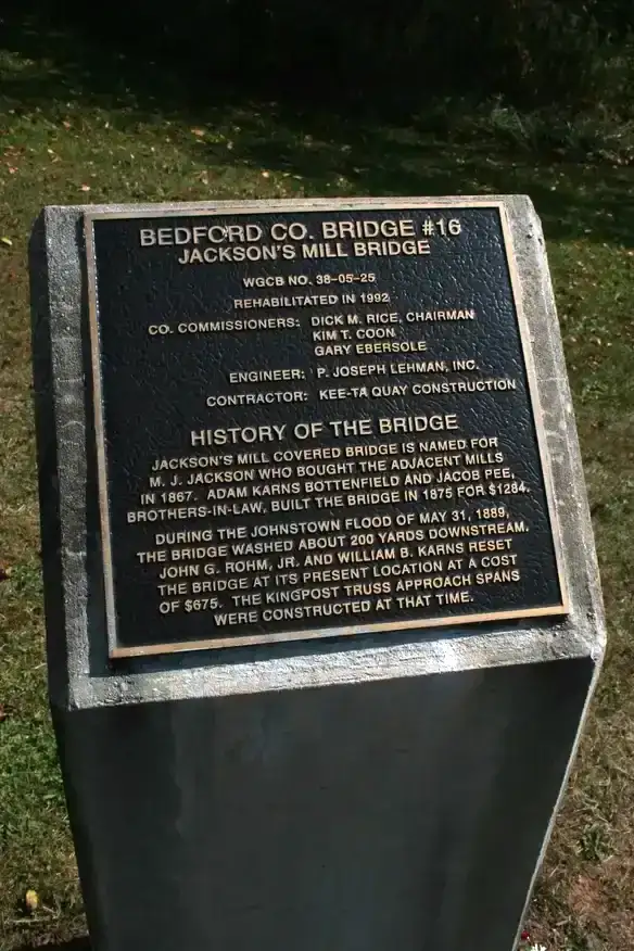 Jacksons Mill Covered Bridge in Breezewood